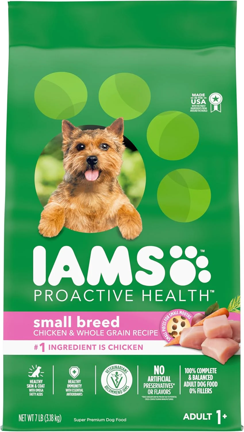 IAMS Small & Toy Breed Adult Dry Dog Food for Small Dogs with Real Chicken - Image 2