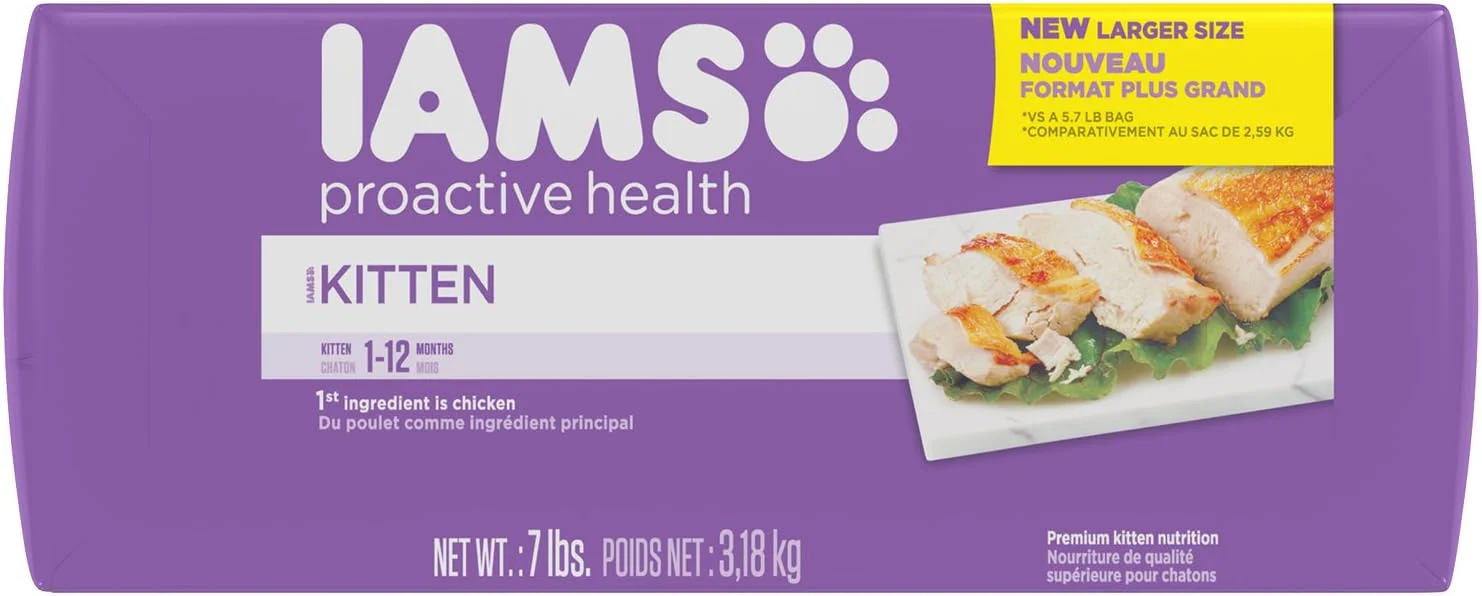 IAMS PROACTIVE HEALTH Healthy Kitten Dry Cat Food with Chicken Cat Kibble - Image 4