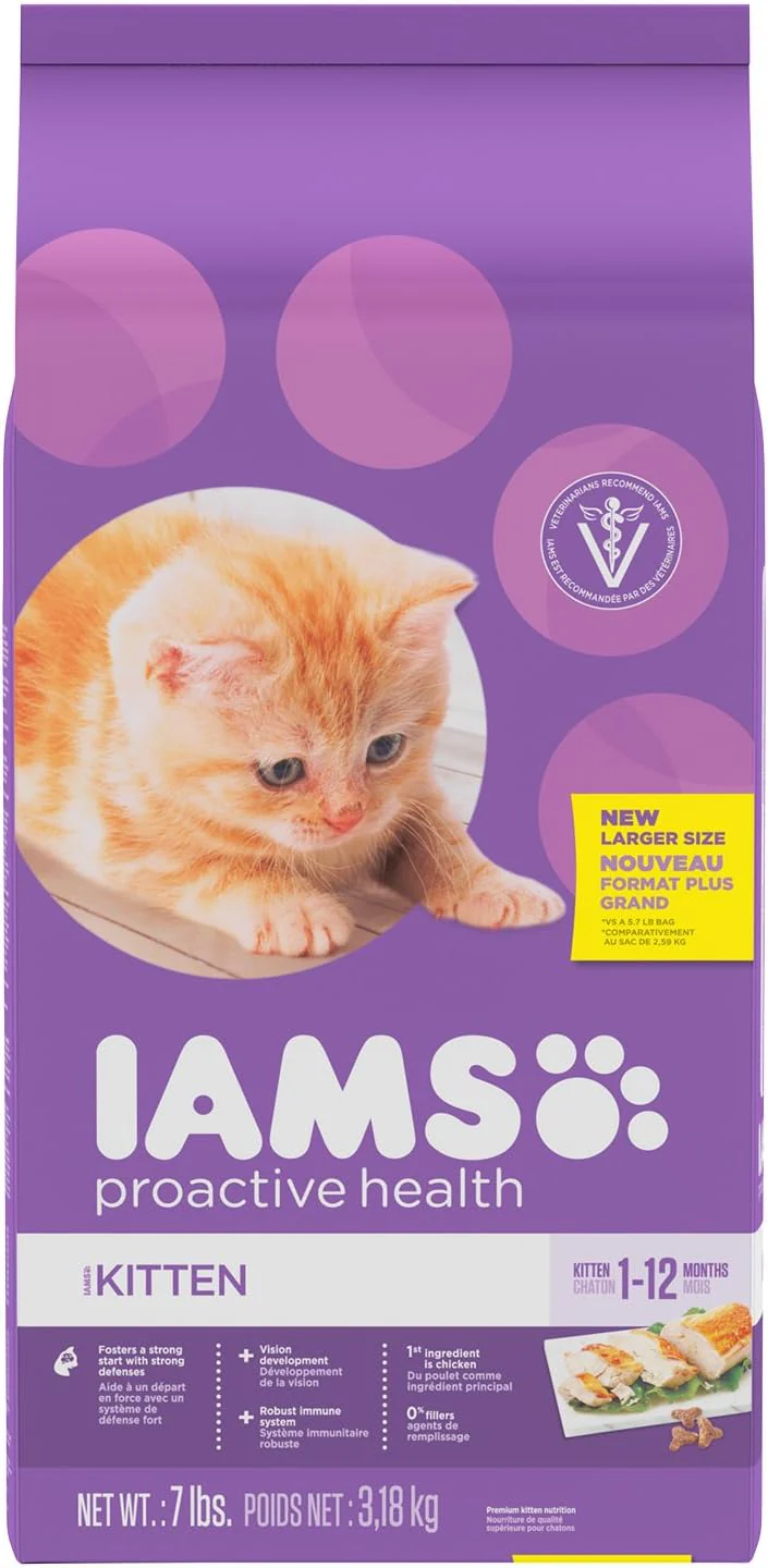 IAMS PROACTIVE HEALTH Healthy Kitten Dry Cat Food with Chicken Cat Kibble - Image 5