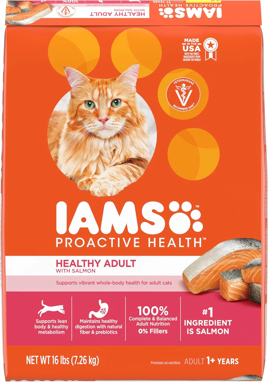 IAMS Proactive Health Adult Healthy Dry Cat Food with Salmon - Image 8
