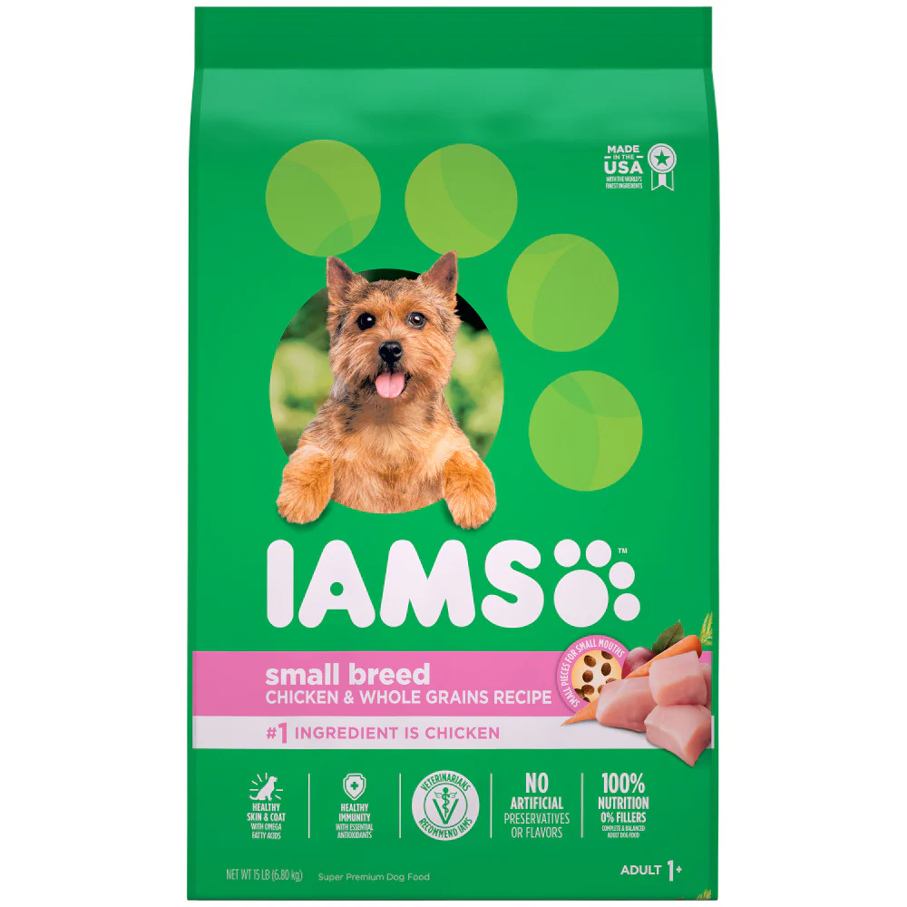 IAMS Small & Toy Breed Adult Dry Dog Food for Small Dogs with Real Chicken