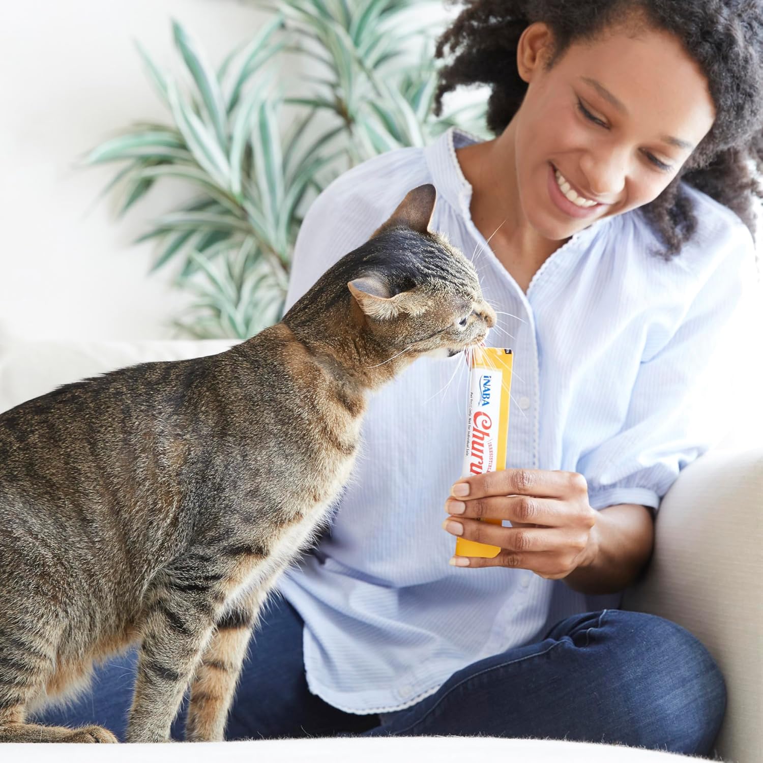 INABA Churu Cat Treats, Grain-Free, Lickable, Squeezable Creamy Purée Cat Treat/Topper with Vitamin E & Taurine, 0.5 Ounces Each Tube, 20 Tubes, Chicken & Beef Variety Box - Image 6
