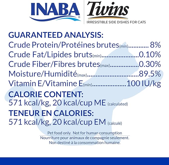 INABA Twins for Cats, Grain-Free Shredded Chicken & Broth Gelée Side Dish/Complement/Topper Cups, 1.23 Ounces per Serving, 14.76 Ounces Total (12 Servings), Tuna & Chicken with Scallop Recipe - Image 4