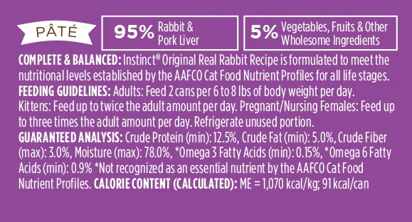 Instinct Grain-Free Rabbit Formula Canned Cat Food - Image 3
