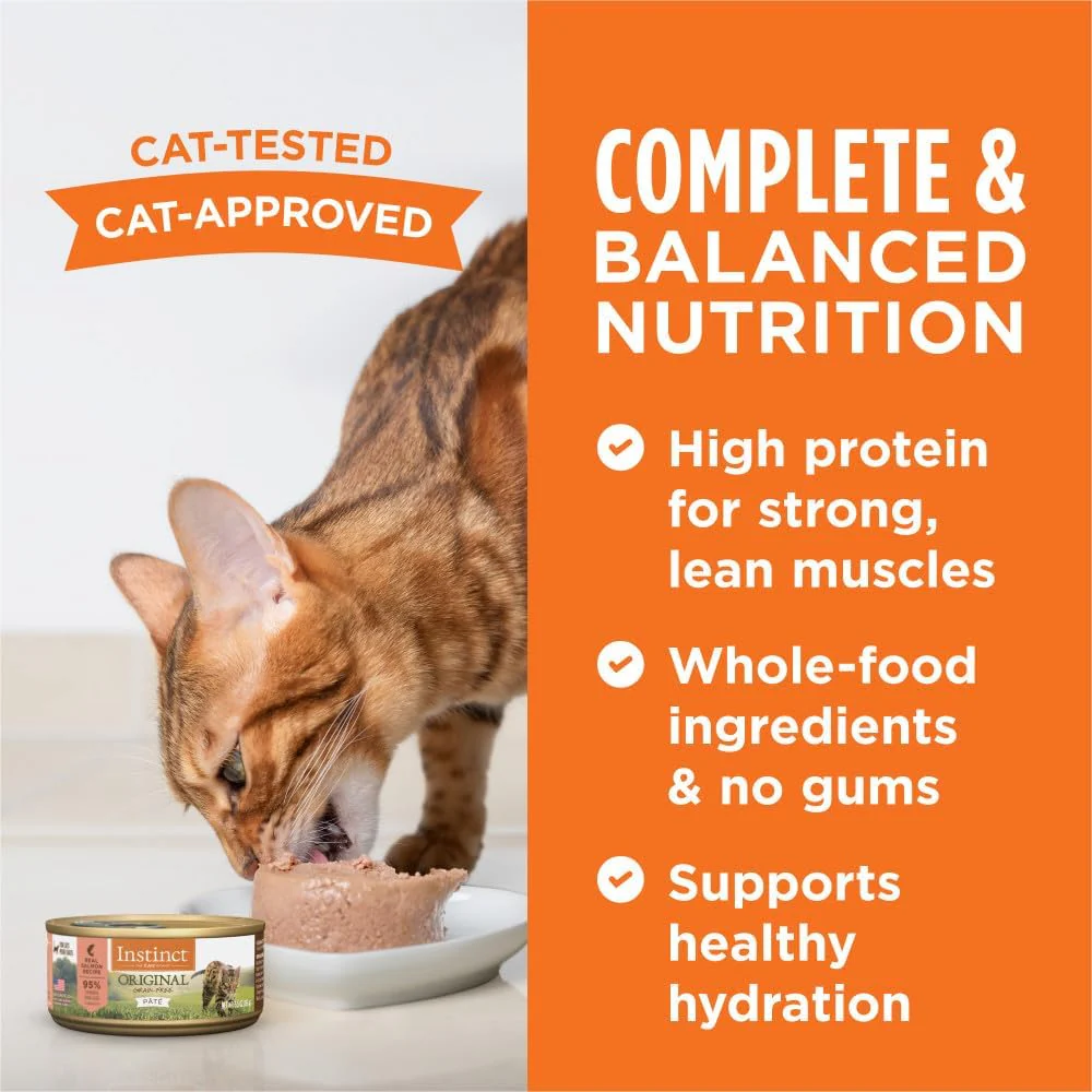 Instinct Original Grain Free Real Salmon Recipe Natural Wet Canned Cat Food by Nature's Variety, 5.5 oz. Cans (Case of 12) - Image 5