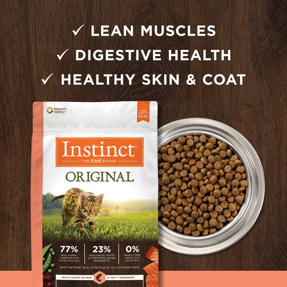 Instinct Original Dry Cat Food, Raw Coated Kibble, High Protein, Grain Free Recipe - Real Salmon - Image 6