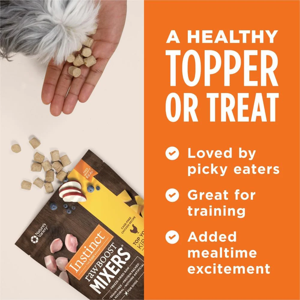 Instinct Raw Boost Mixers, Freeze Dried Dog Food Topper, Grain Free - Cage Free Chicken - Image 6