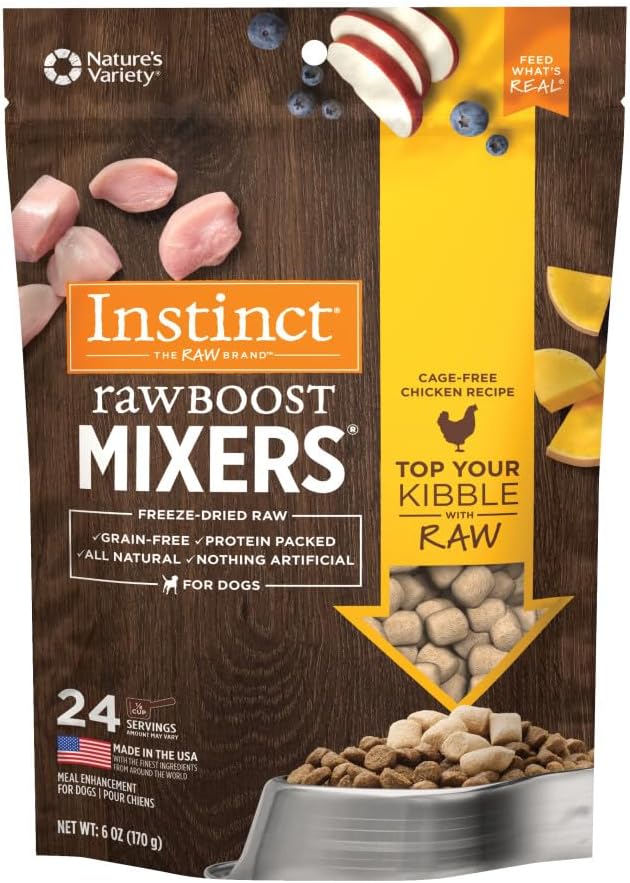 Instinct Raw Boost Mixers, Freeze Dried Dog Food Topper, Grain Free - Cage Free Chicken - Image 11