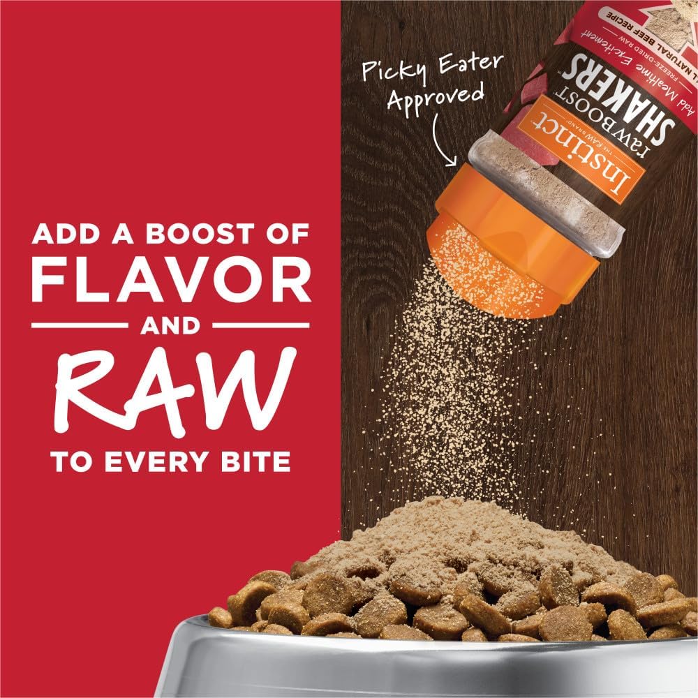 Instinct Raw Boost Shakers, Freeze-Dried Dog Food Powder Topper - Beef, 5.5 oz. Bottle - Image 2