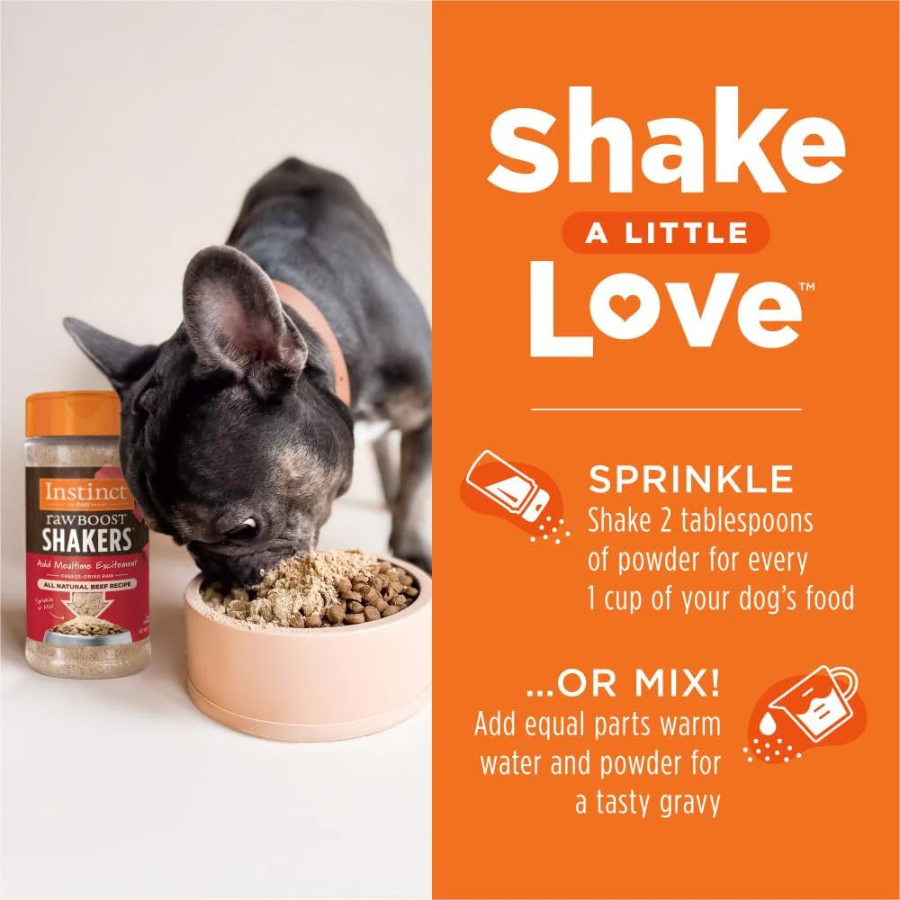 Instinct Raw Boost Shakers, Freeze-Dried Dog Food Powder Topper - Beef, 5.5 oz. Bottle - Image 4
