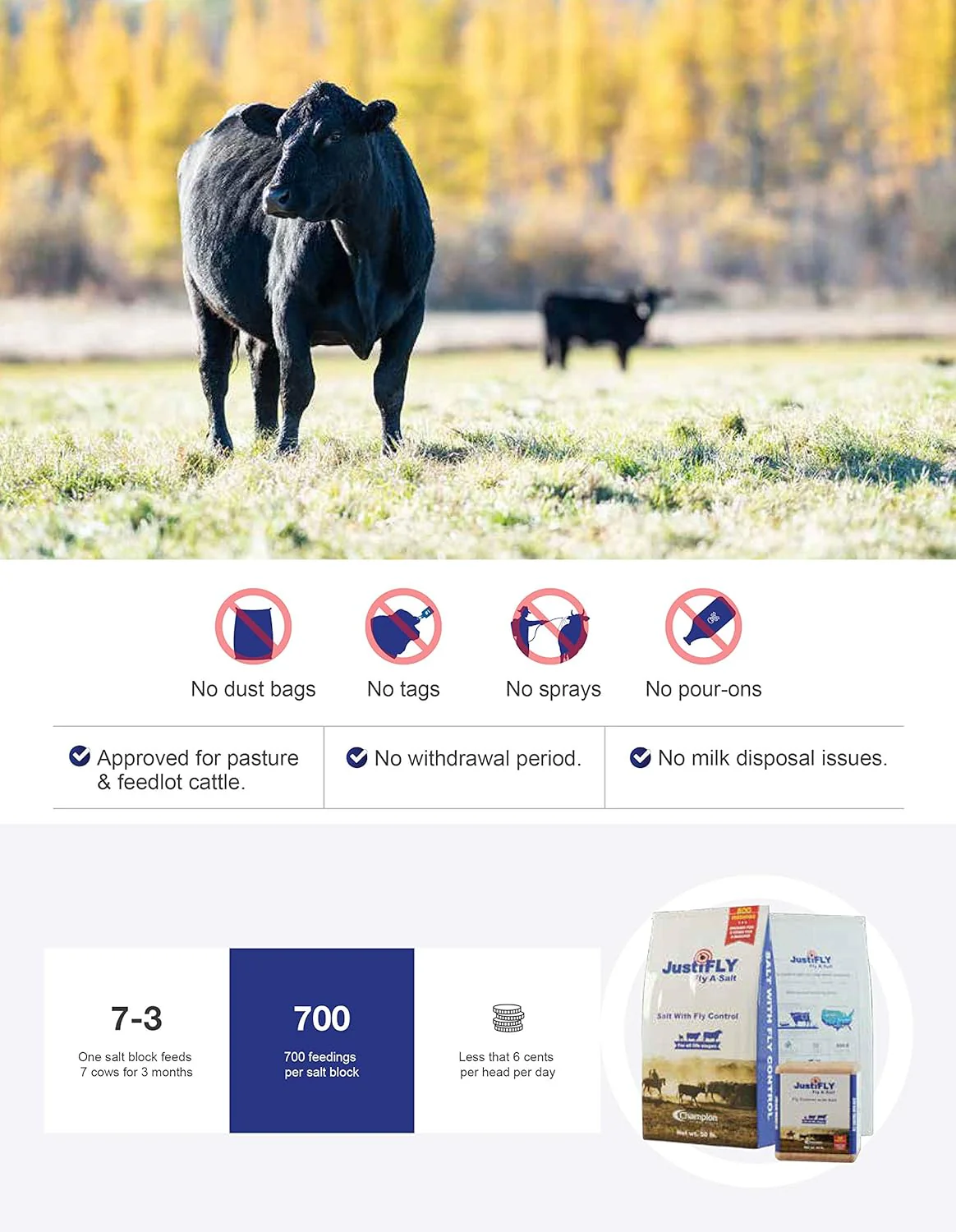 JustiFLY® Fly-A-Salt – Mineral Salt with Feed-Through Fly Control - Image 8