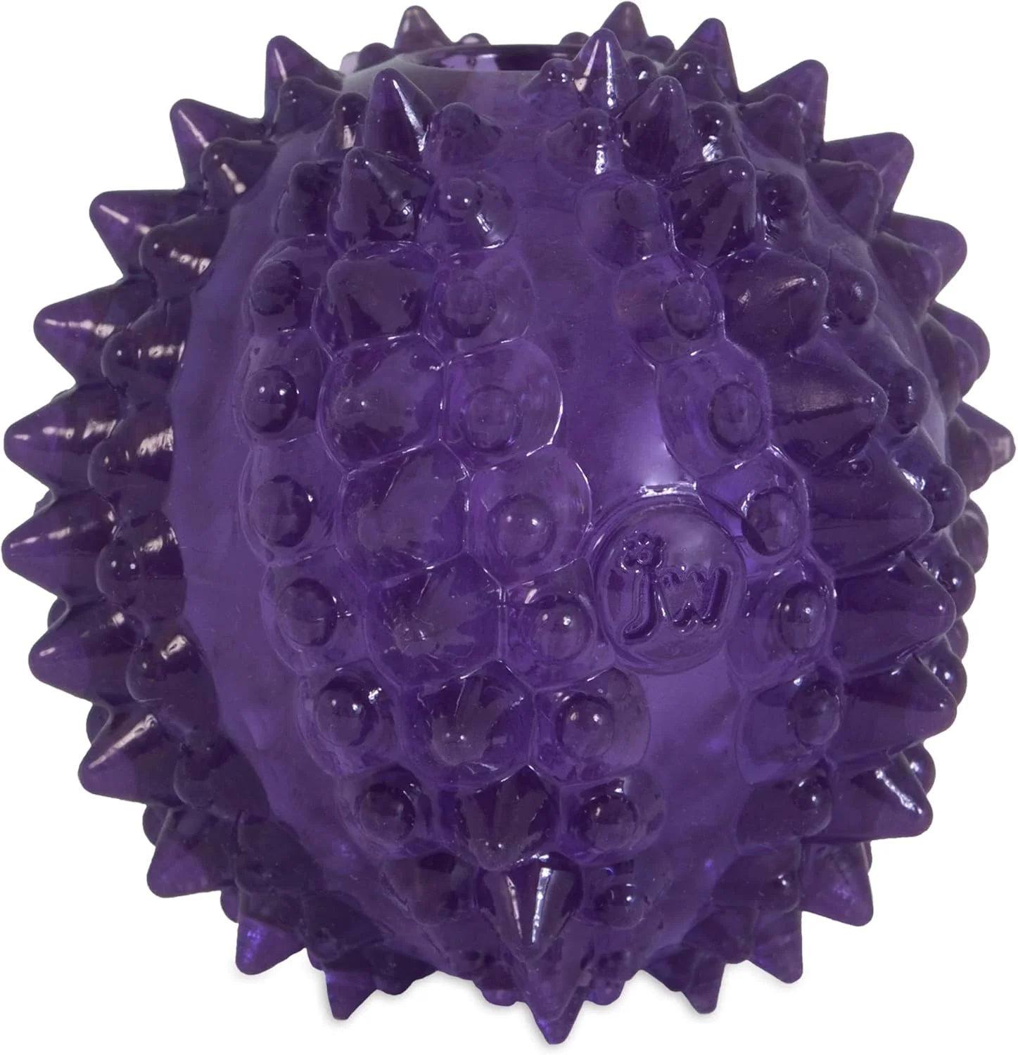 JW Pet BRISTLY Cactus Ball Dog Toy, Purple - Image 5