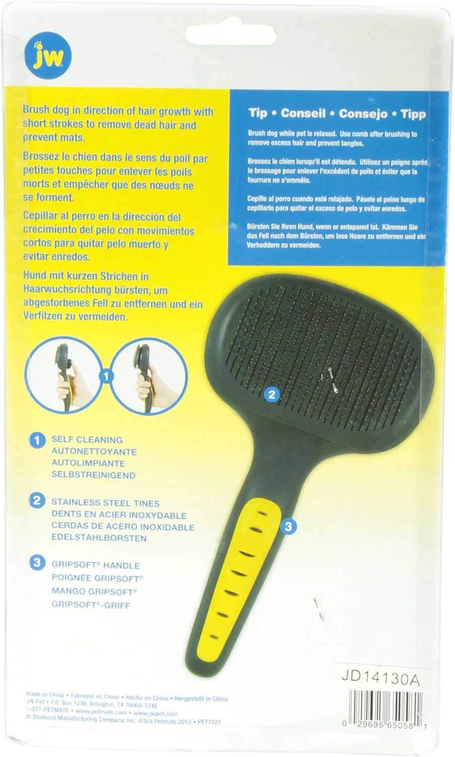 JW Pet Company Self-Cleaning Slicker - Image 3