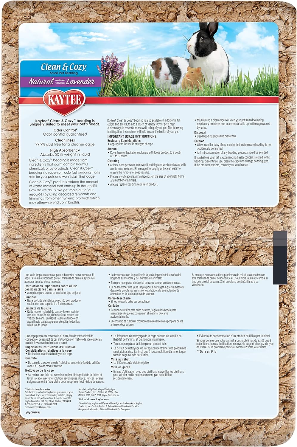 Kaytee Clean & Cozy Natural Bedding with Lavender 49.2 Liters - Image 2