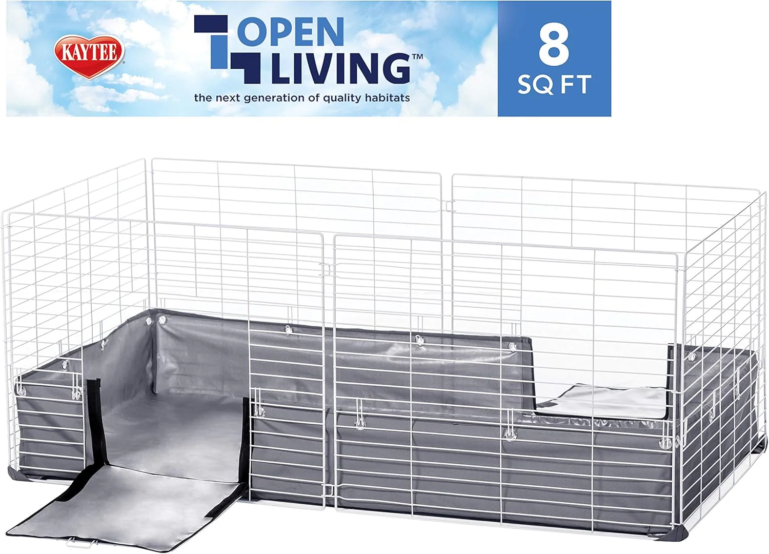 Kaytee Open Living Pet Rabbit or Guinea Pig Habitat, 48" x 24" - Image 2