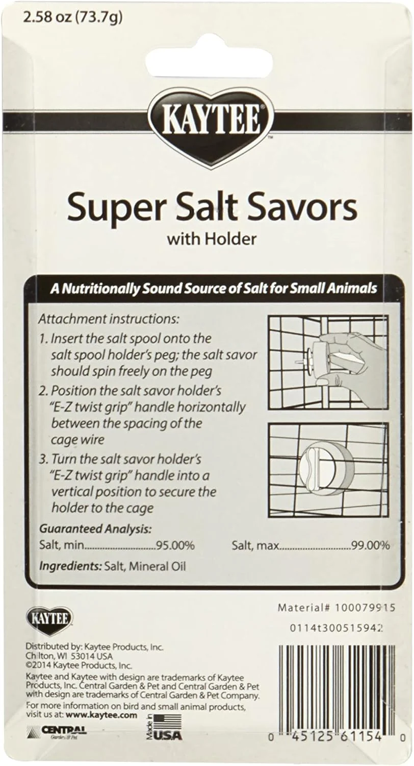 Kaytee Super Salt Savor For Pet Rabbits, Hamsters, Gerbils, Guinea Pigs and Other Small Animals - Image 2
