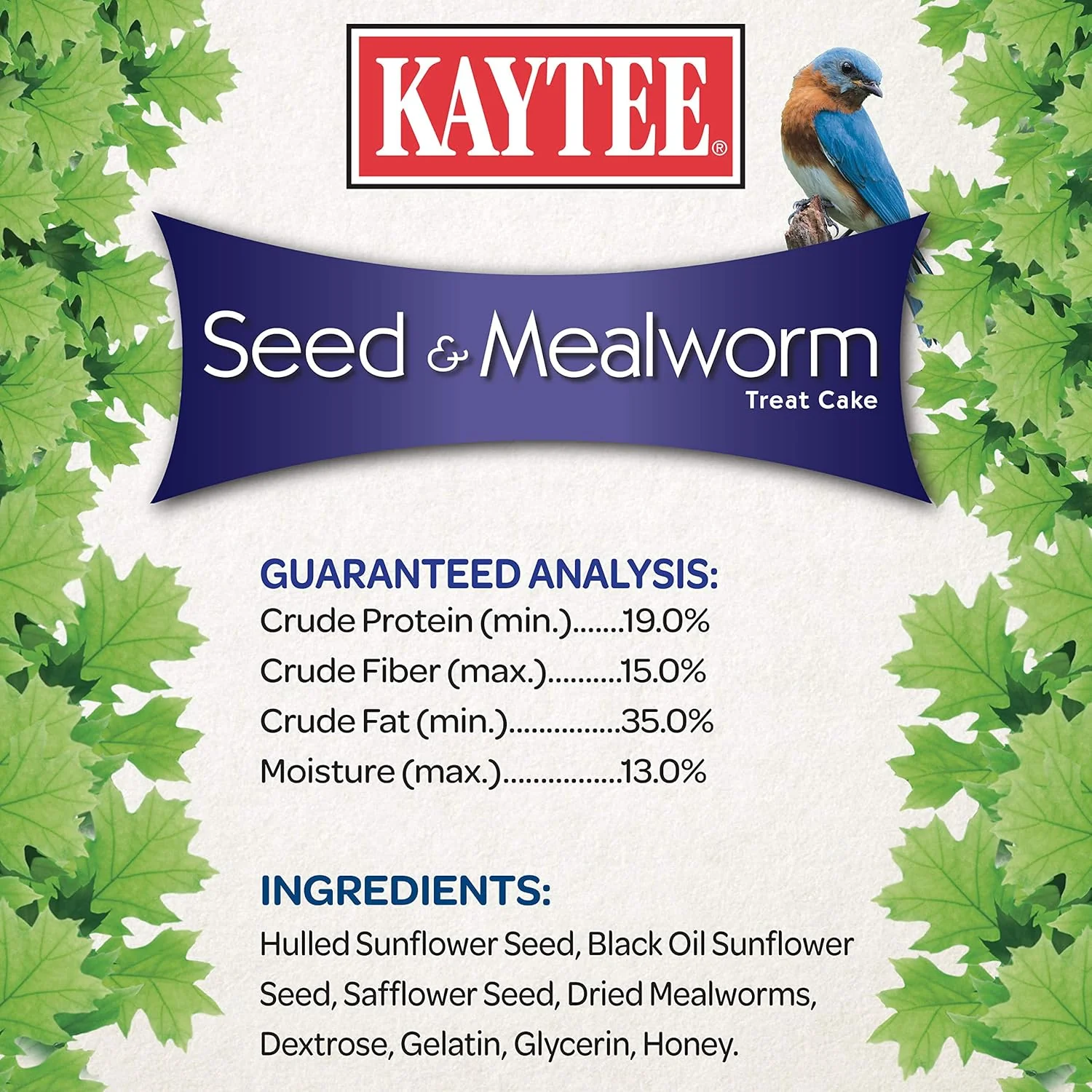 Kaytee Wild Bird Seed & Mealworm Seed Cake Food For Bluebirds, Chickadees, Woodpeckers and More, 1.4 Pound - Image 2