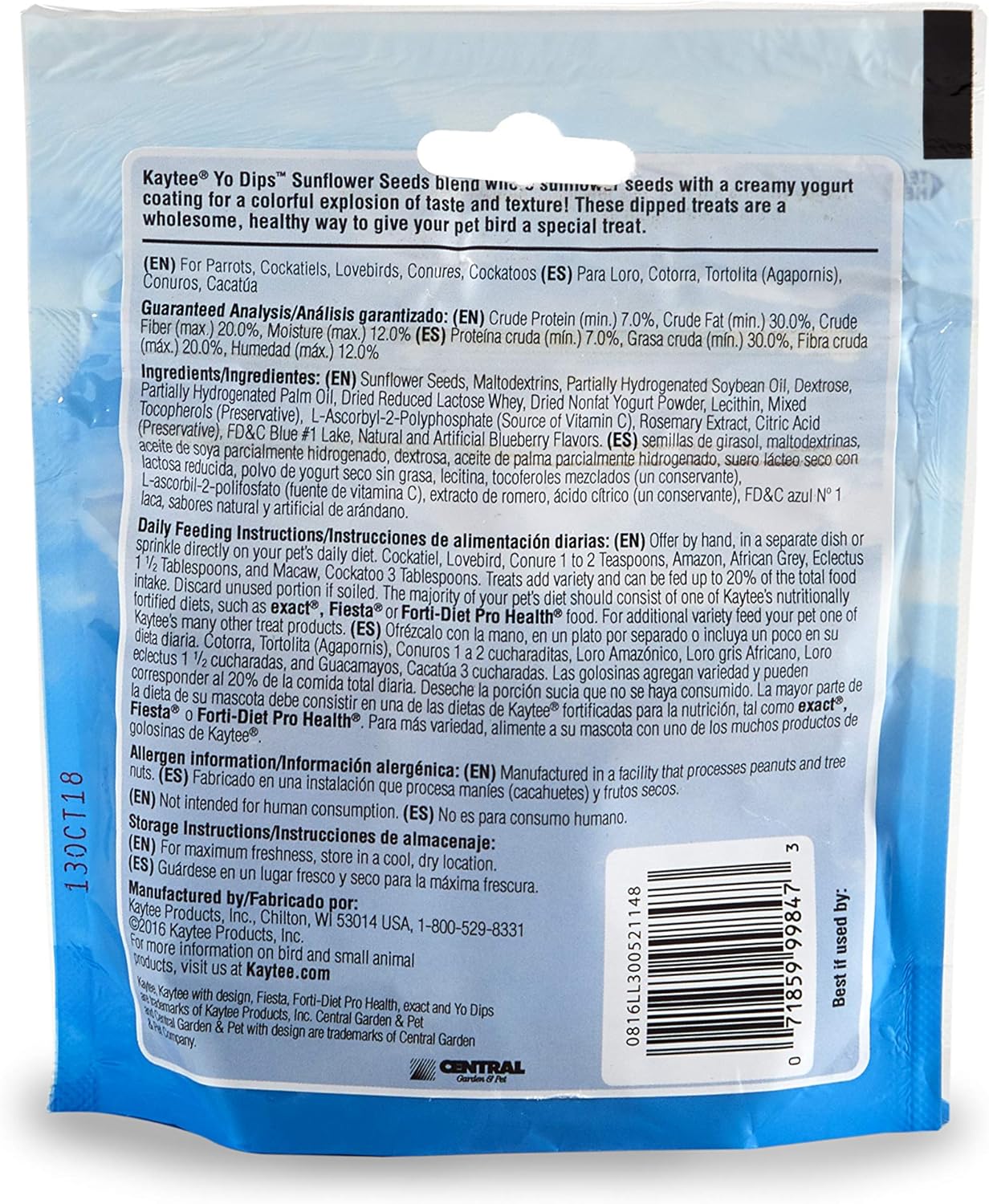 Kaytee Yo Dips Blueberry Flavored Yogurt Dipped Treat For Pet Birds, 2.5 oz - Image 2