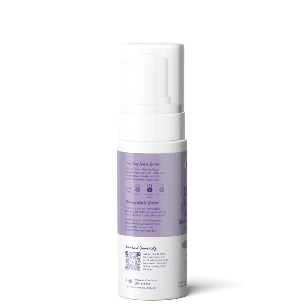 kin+kind Waterless Dry Shampoo for Dogs - Rinse-Free, Eliminate Itch and Odor, Natural Formula with Witch Hazel, Coconut Oil, Olive Oil and Lavender - Made in USA - Image 3