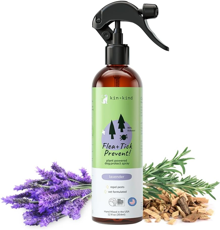 kin+kind | Plant-Based Flea and Tick Spray for Dogs (12 fl oz) | Lavender - Image 4