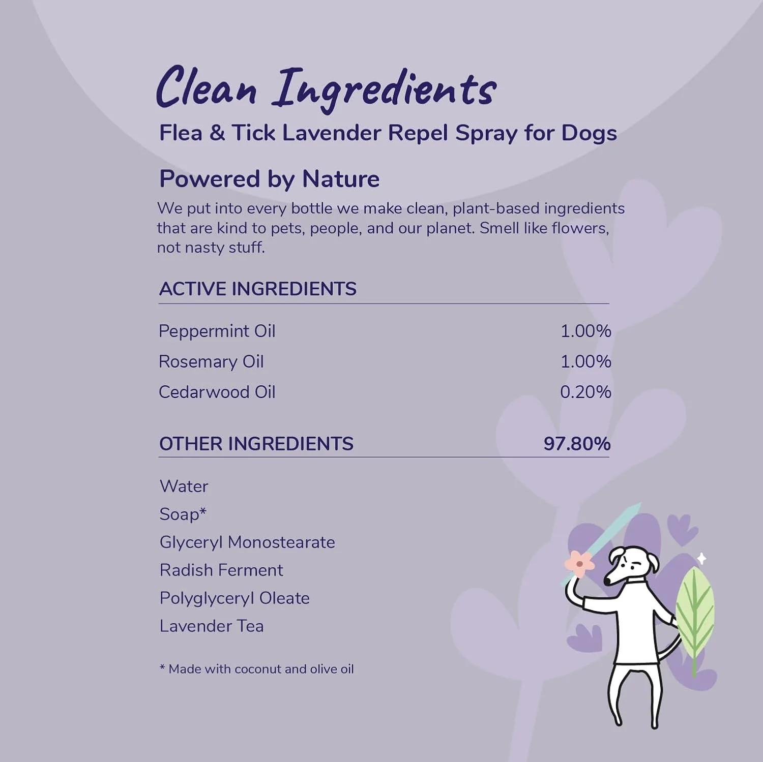 kin+kind | Plant-Based Flea and Tick Spray for Dogs (12 fl oz) | Lavender - Image 7