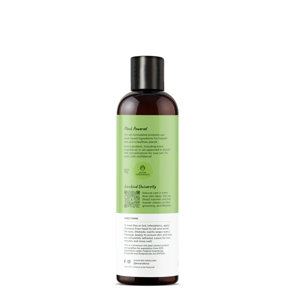 kin+kind Flea and Tick Shampoo for Dogs Vet Formulated - Plant Powered, Safe and Effective Dog Shampoo with Coconut and Olive Oil - Lavender Scent - Prevent Fleas and Ticks - Made in USA 12 fl oz - Image 2