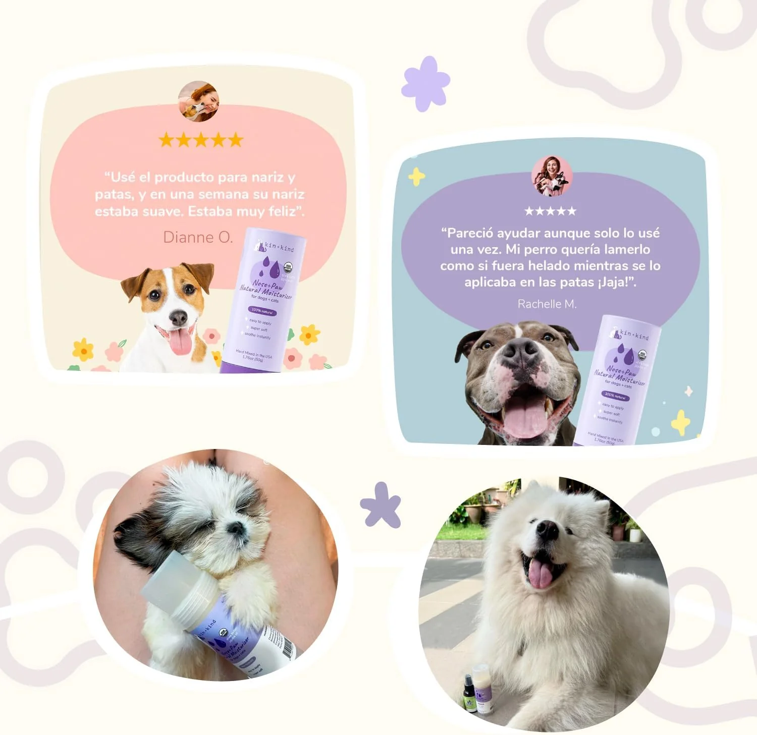 kin+kind Organic Dog and Cat Nose and Paw Balm Stick - 1.76oz Shea Butter - Pet Supplies for Puppies and Dogs - Dog Accessories, Dog Supplies, Dog Paw Balm, Dog Nose Balm, Paw Butter Balm for Dogs - Image 8