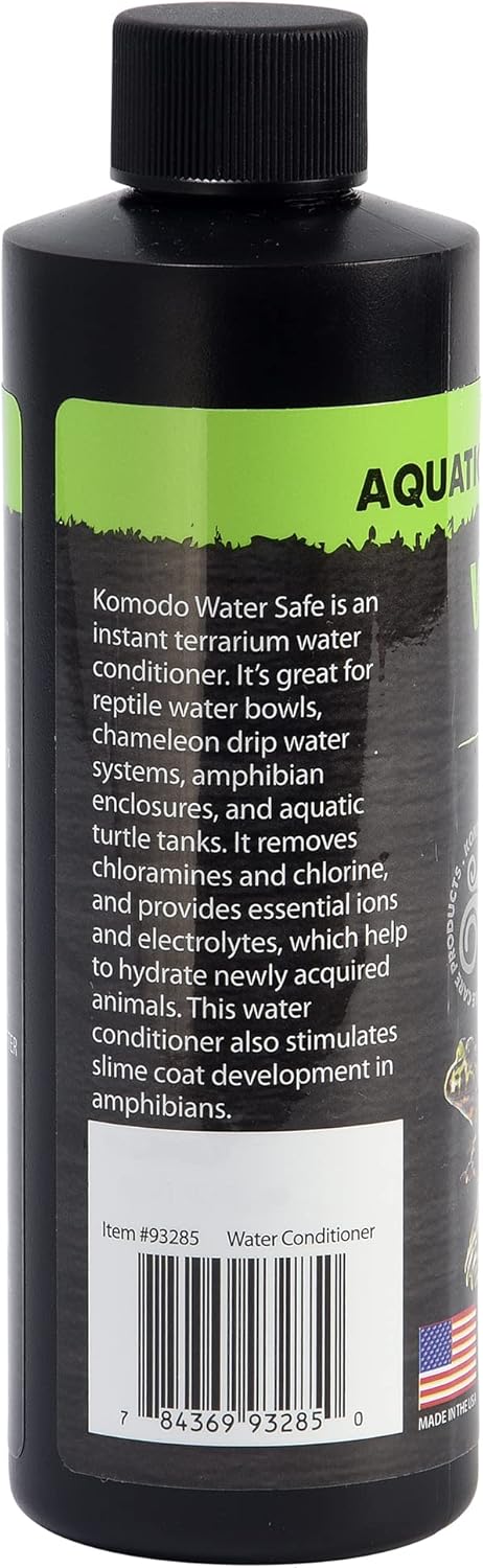 Komodo Water Safe Conditioner | Safe for Aquatic Reptile and Amphibian Tanks| Neutralizes Harmful Toxins | Makes Tap Water Safe | Works in Seconds| 8 oz Bottle - Image 2