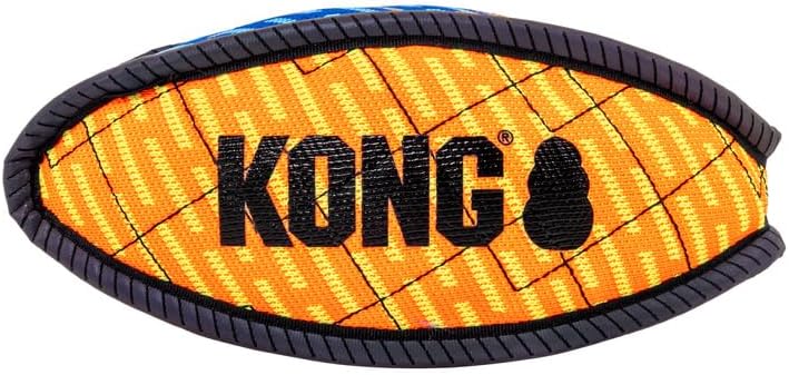 KONG Armor Football Assorted Dog Toy – Medium, Heavy-Duty Fabric Fetch & Chew Toy - Image 3