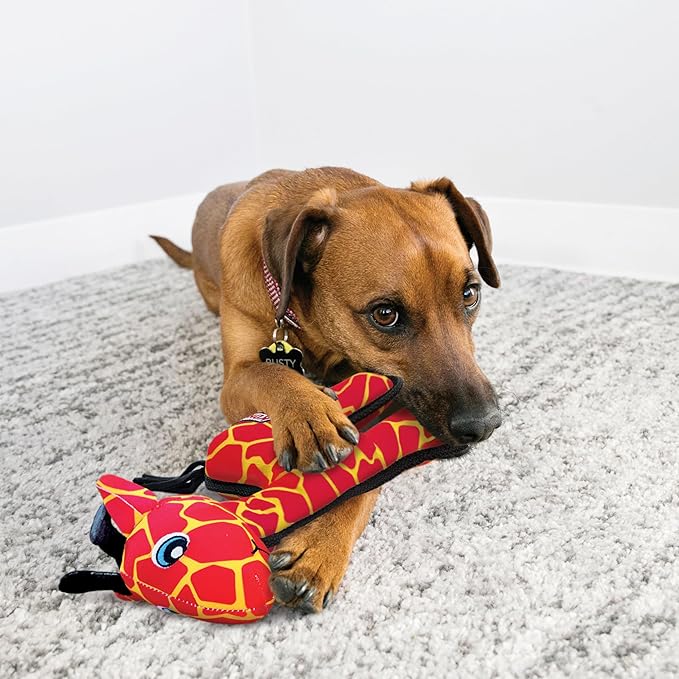 KONG Ballistic Durable Squeaker Dog Toy (Giraffe) - Image 3