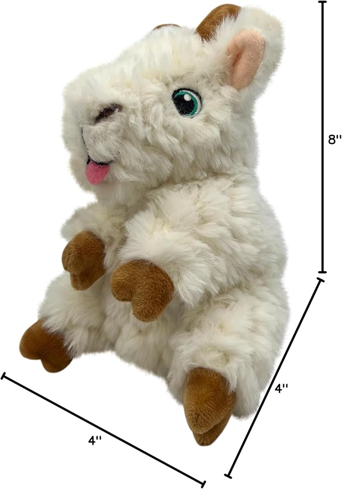KONG Comfort Tykes Soft Plush Fluffy Dog Toy (Goat) - Image 4