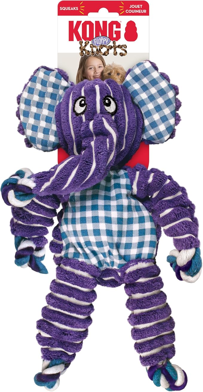 KONG Floppy Knots - Knotted Rope Dog Toy Entices Play - Tug Toy Satisfies Natural Instincts - Dog Supplies with Floppy Design & Minimal Stuffing - Image 2