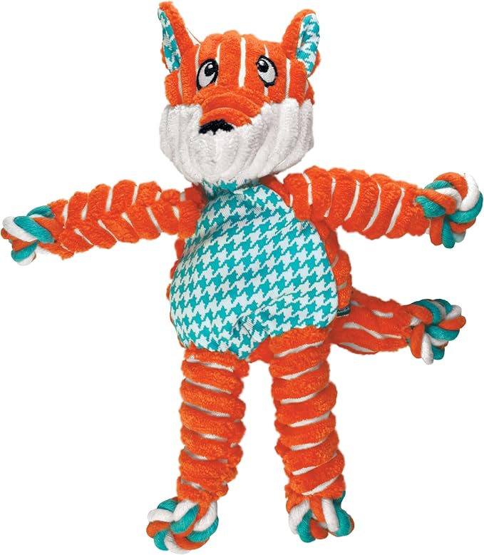 KONG Floppy Knots - Knotted Rope Dog Toy Entices Play - Tug Toy Satisfies Natural Instincts - Dog Supplies with Floppy Design & Minimal Stuffing - Fox - Image 2