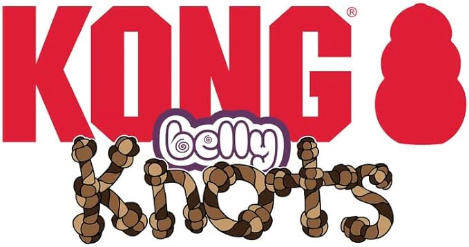 KONG Knots Belly - Soft Plush Exterior with Internal Skeleton Rope Ball and Squeaker (Gorilla) - Image 4