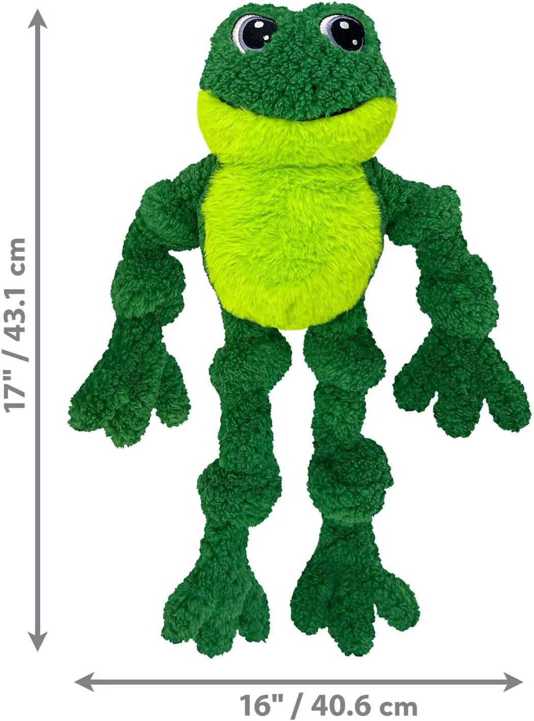 KONG Knots Frog Dog Toy with Inner Rope Skeleton Large / Extra Large Dogs - Image 2