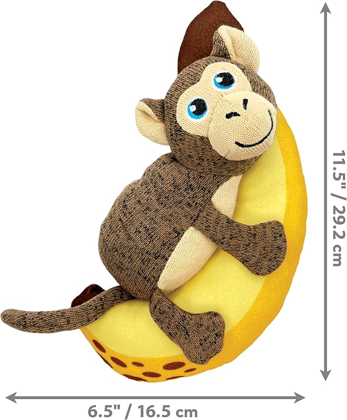KONG Pull-A-Partz Pals 2 Toys in 1 Dog Toy (Monkey) - Image 3