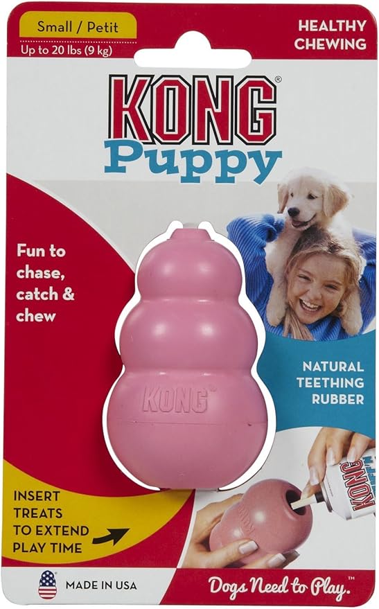 KONG Puppy - Natural Teething Rubber Chew Toy for Dogs - Stuffable Dog Toy for Extended Playtime - Chew & Fetch Toy for Puppies - Image 11