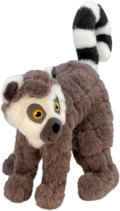 KONG Scampers Wildlife Plush Dog Toy with Low Tone Squeaker (Lemur) - Image 3