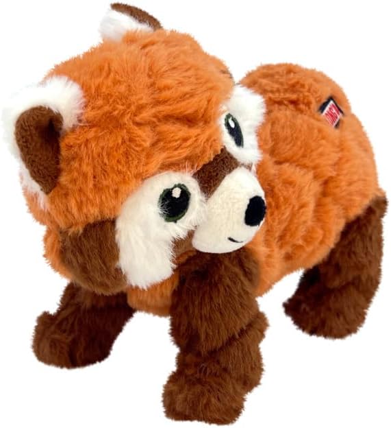 KONG Scampers Wildlife Plush Dog Toy with Low Tone Squeaker (Red Panda) - Image 4