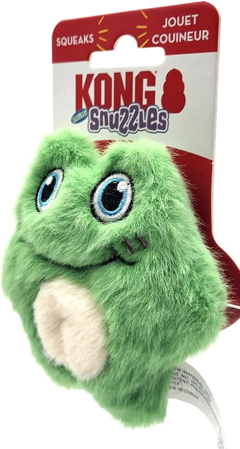 KONG Snuzzles Kiddos Mini Squeaker Dog Toy (Frog) - Image 6