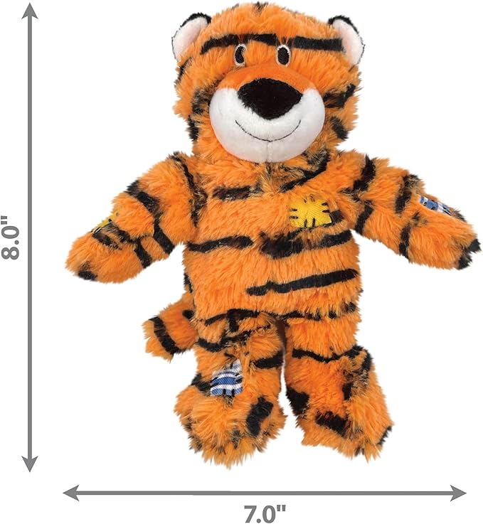 KONG Wild Knots Tiger Dog Toy – Durable Knotted Ropes Inside, Minimal Stuffing for Less Mess – Soft & Strong Chew Toy for Dogs - Image 2