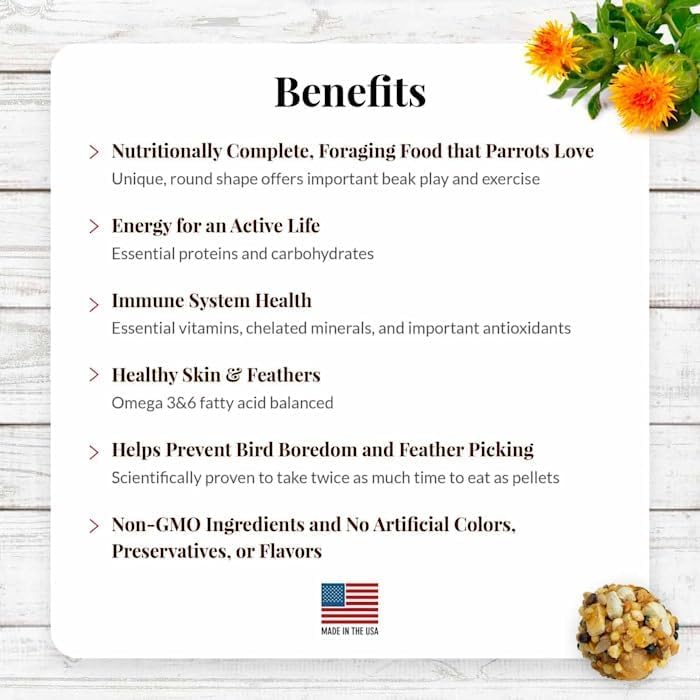 LAFEBER'S Classic Nutri-Berries Pet Bird Food, Made with Non-GMO and Human-Grade Ingredients, for Parrots, 3.25 lb - Image 5