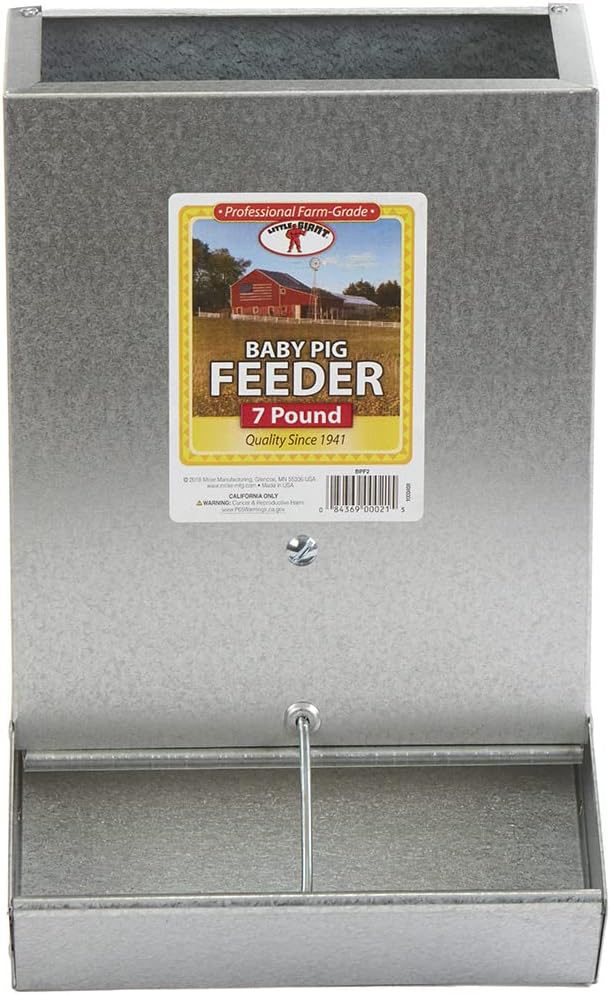 Little Giant® 2-Hole Baby Pig Feeder – Durable Galvanized Piglet Feeder - Image 3