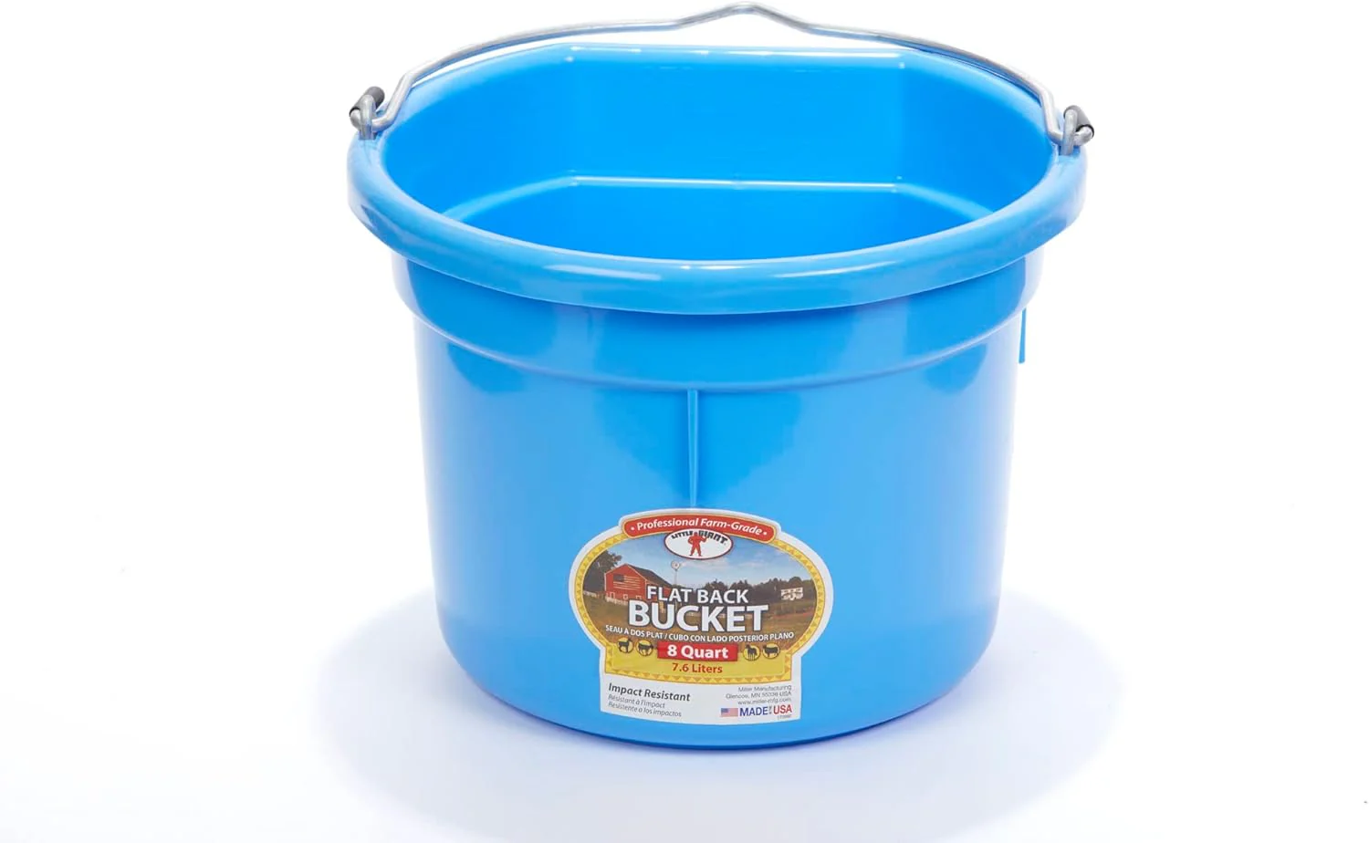 Little Giant® Flat Back Plastic Bucket (8 Qt.) - Image 3