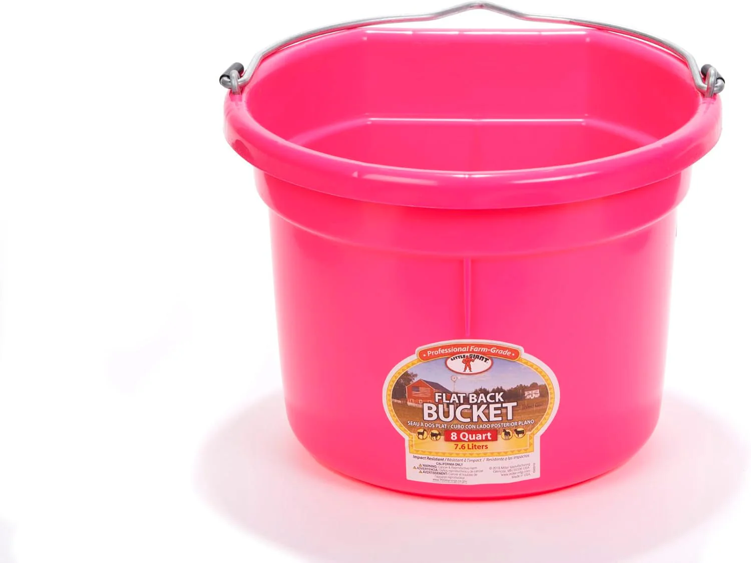 Little Giant® Flat Back Plastic Bucket (8 Qt.) - Image 5
