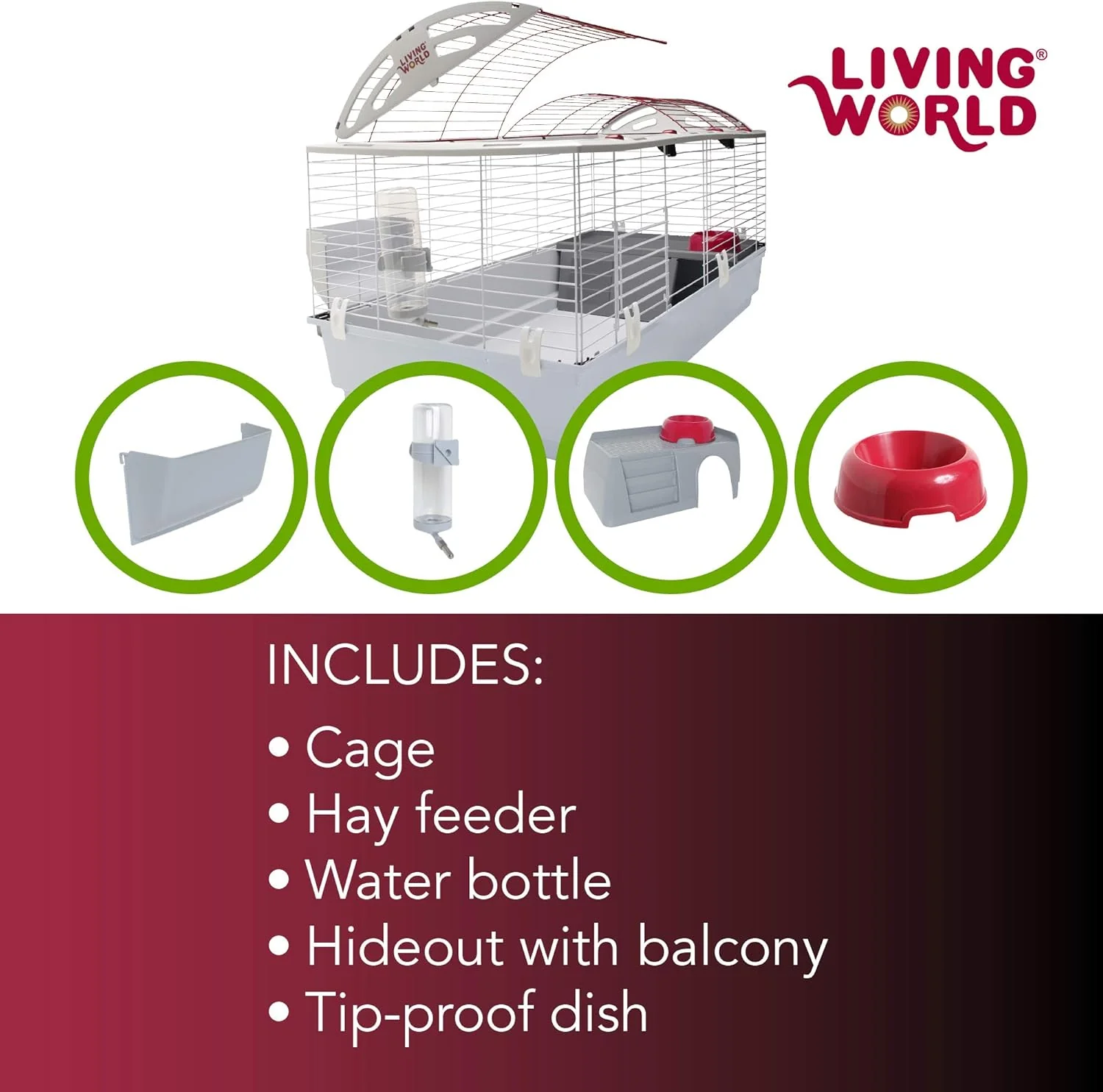 Living World - Deluxe Hybrid Habitat - Rabbit, Guinea Pig, Chinchillas, and Small Animal Cage - Image 4