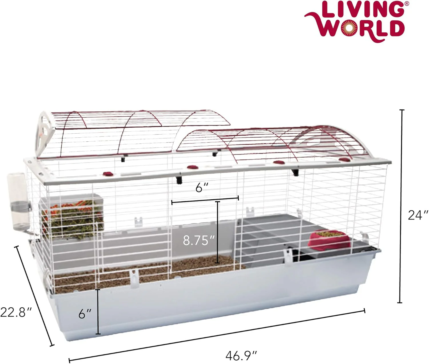 Living World - Deluxe Hybrid Habitat - Rabbit, Guinea Pig, Chinchillas, and Small Animal Cage - Image 5