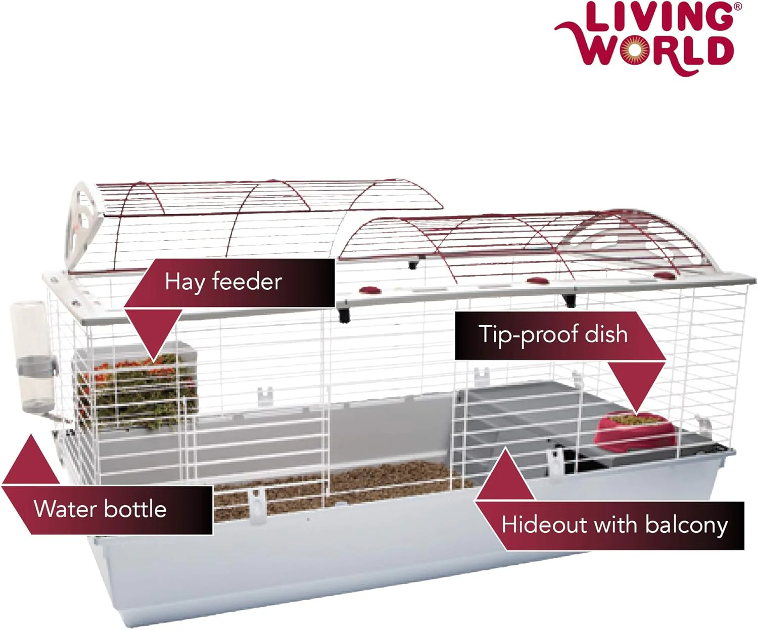 Living World - Deluxe Hybrid Habitat - Rabbit, Guinea Pig, Chinchillas, and Small Animal Cage - Image 6