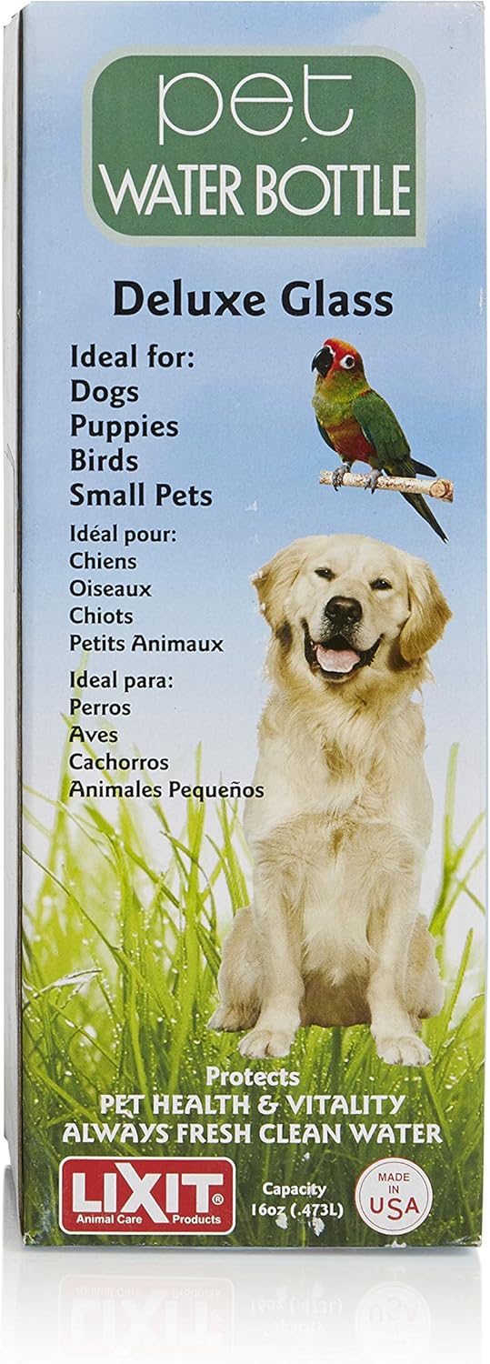 Lixit Heavy Duty Deluxe Glass Water Bottles for Birds, Dogs and Small Animals. (32oz Large Tube) - Image 9