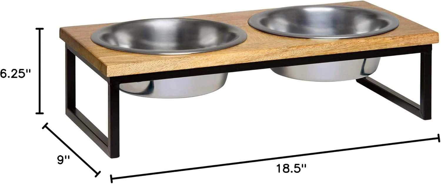 Loving Pets 2 Qt Wooden Top Diner Natural - Image 2